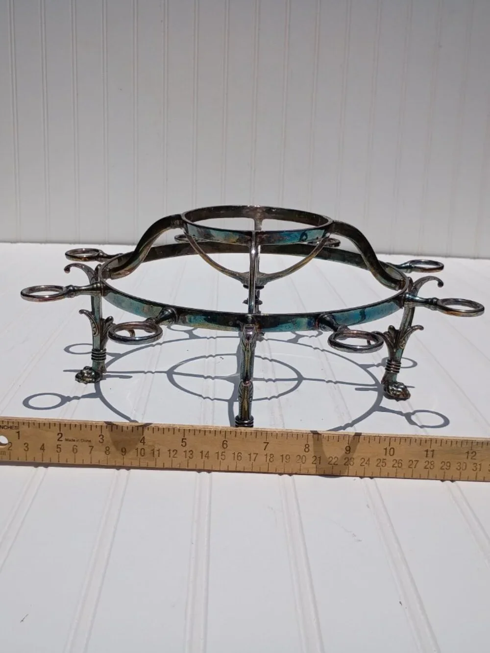 Vintage Silverplate Epergne Frame Centerpiece Stand Cordial Liquor Holder Taiwan